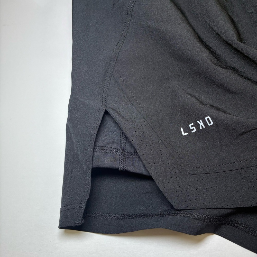 NWT LSKD Challenger 5" Lined Performance Shorts Womens Small Black Training Gym - Picture 5 of 8
